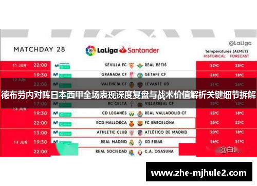 德布劳内对阵日本西甲全场表现深度复盘与战术价值解析关键细节拆解